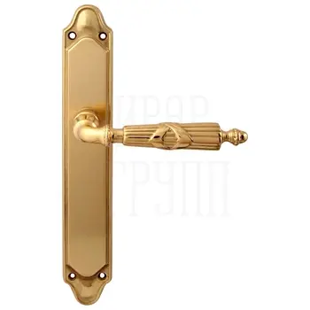 Дверная ручка на планке Melodia 282/158 'Praga' полированная латунь
