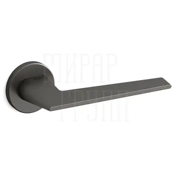 Дверная ручка на круглой розетке Mandelli 'Aries' 1941 графит
