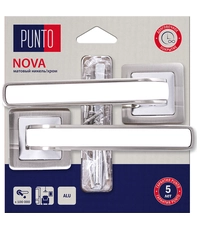 Купить Дверная ручка Punto (Пунто) на квадратной розетке "NOVA" HD по цене 1`213 руб. в Москве
