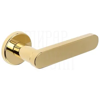 Дверная ручка Extreza Hi-tech 'JEMMA' 116 на круглой розетке R12 полированное золото