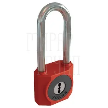 Замок навесной Tokoz (Чехия) 820/40 с длинной дужкой красный