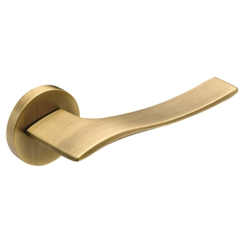 Дверная ручка из латуни Ghobestir 'CITY Collection' Е005 на круглом основании матовая бронза