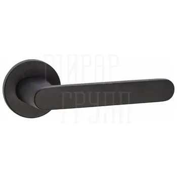 Дверные ручки Puerto (Пуэрто) 'Фрапе', серия SLIM INAL 545-06 (slim) на тонком круглом основании черный