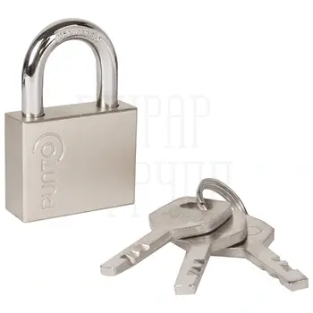 Замок Punto (Пунто) навесной PK-1540 SN-3 3 key диск.ключ. никель
