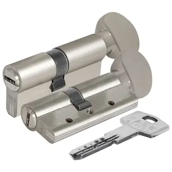 Цилиндровый механизм Kale kilit (Кале килит) с вертушкой 164 DBM-E/80 (35+10+35) mm никель