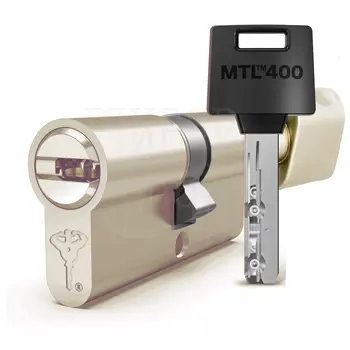 Цилиндровый механизм ключ-вертушка Mul-T-Lock (Светофор) MTL400 76 mm (33+10+33) латунь + флажок