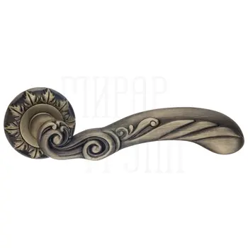 Дверные ручки Renz (Ренц) 'Паола' INDH 65-10 на круглой розетке бронза античная матовая
