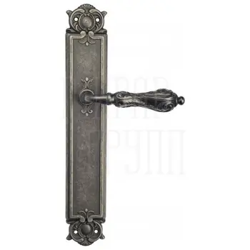Дверная ручка Venezia 'MONTE CRISTO' на планке PL97 античное серебро