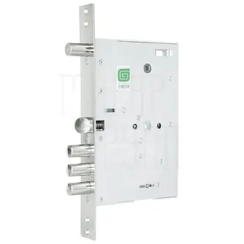 Замок Guardian (Гардиан) врезной сувальдный с задвижкой и защёлкой ЗВ 80.15 TERMO 4 кл. (длин. кл. 59 мм) /128:6050/ никель