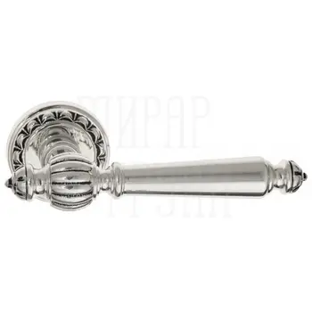 Дверная ручка на розетке Venezia 'PELLESTRINA' D2 натуральное серебро