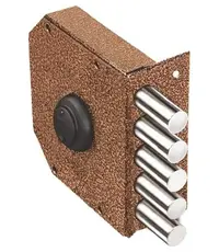 Замок Elbor (Эльбор) накладной Гранит 1.06.51.КМА никель сув. 5 риг. зап. коробка медный антик / 07340/