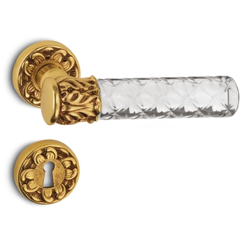 Дверная ручка на розетке Salice Paolo 'King' 3095 французское золото