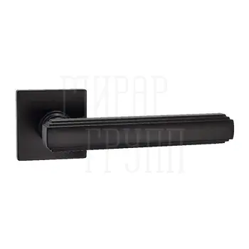Дверная ручка на розетке CROSS 408 BL черный