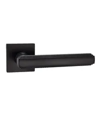 Дверная ручка на розетке CROSS 408 BL черный