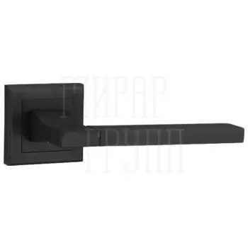 Дверная ручка Punto (Пунто) на квадратной розетке 'TECH' QL черный