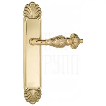 Дверная ручка Venezia 'LUCRECIA' на планке PL87 полированная латунь