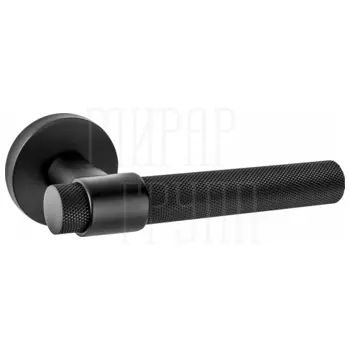 Дверные ручки Renz (Ренц) 'Асти' INDH 318-06 на круглой розетке черный