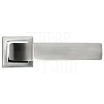 Дверная ручка на квадратной розетке RUCETTI RAP 15-S полированный никель