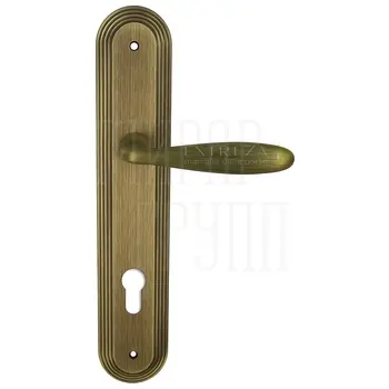 Дверная ручка Extreza 'VIGO' (Виго) 324 на планке PL05 матовая бронза (cyl)