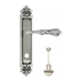 Дверная ручка Venezia 'MONTE CRISTO' на планке PL96, натуральное серебро (wc)