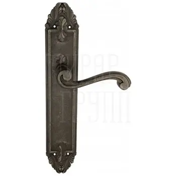 Дверная ручка Venezia 'VIVALDI' на планке PL90 античное серебро