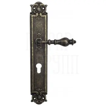 Дверная ручка Venezia 'GIFESTION' на планке PL97 античная бронза (cyl)