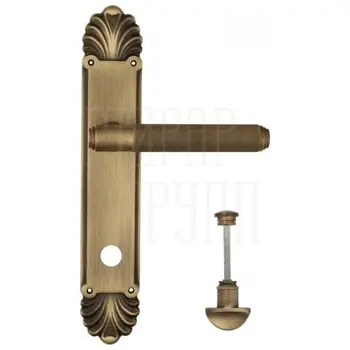 Дверная ручка Venezia 'EXA ZIG' на планке PL87 матовая бронза (wc)