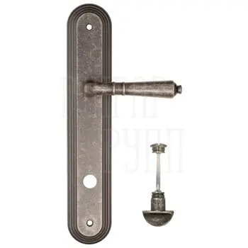 Дверная ручка Fratelli Cattini 'TOSCANA' на планке PL288 античное серебро (wc-2)