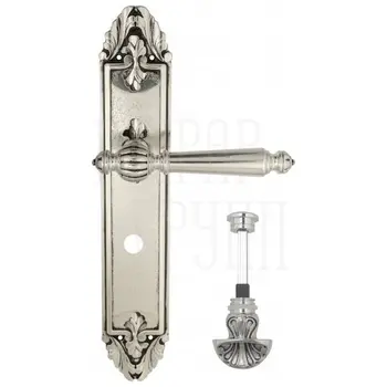 Дверная ручка Venezia 'PELLESTRINA' на планке PL90 натуральное серебро (wc-4)