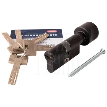 Цилиндровый механизм Abus Bravus.3500 MX MAGNET ключ-вертушка 130 mm (70+10+50) черный матовый