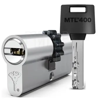 Цилиндровый механизм ключ-ключ Mul-T-Lock (Светофор) MTL400 62 mm (26+10+26) никель + шестерня