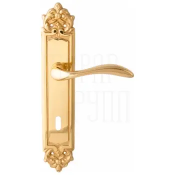 Дверная ручка на планке Melodia 132/229 'Laguna' полированная латунь (key)