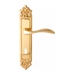 Дверная ручка на планке Melodia 132/229 'Laguna', полированная латунь (key)