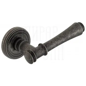 Дверная ручка на розетке Venezia 'CALLISTO' D3 античное серебро