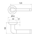 Дверная ручка Armadillo на круглой розетке 'Stella' LD28 (8х140), схема