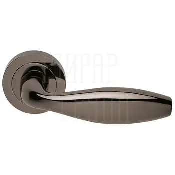 Дверные ручки на розетке Morelli Luxury 'Siena' черный никель