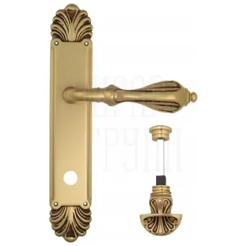 Дверная ручка Venezia 'ANAFESTO' на планке PL87 французское золото (wc-4)