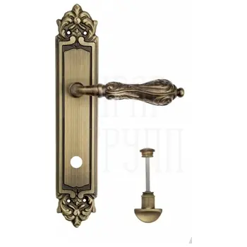 Дверная ручка Venezia 'MONTE CRISTO' на планке PL96 матовая бронза (wc)