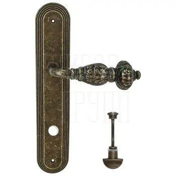 Дверная ручка Extreza 'TESLA' (Тесла) 315 на планке PL05 античная бронза (wc)