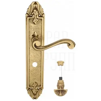 Дверная ручка Venezia 'VIVALDI' на планке PL90 французское золото (wc-4)