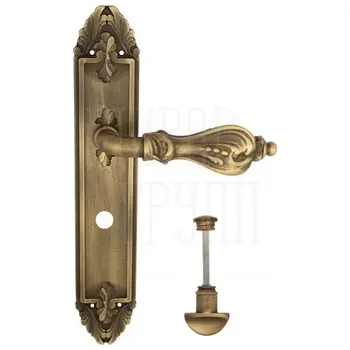 Дверная ручка Venezia 'FLORENCE' на планке PL90 матовая бронза (wc)
