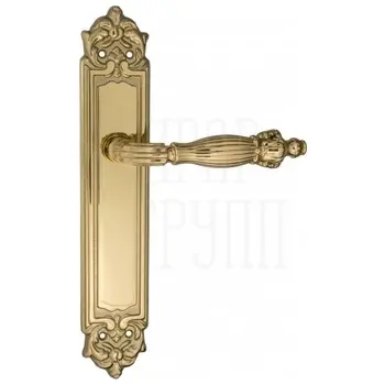Дверная ручка Venezia 'OLIMPO' на планке PL96 полированная латунь