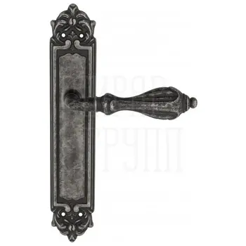 Дверная ручка Venezia 'ANAFESTO' на планке PL96 античное серебро