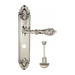 Дверная ручка Venezia 'MONTE CRISTO' на планке PL90, натуральное серебро (wc)