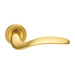 Дверные ручки на розетке Morelli Luxury 'Cobra', матовое золото + золото