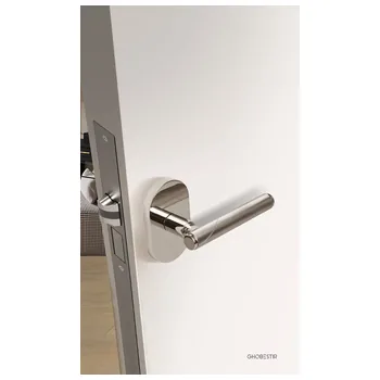 Дверная ручка из латуни Ghobestir "LUXURY Collection" G010 на круглой розетке