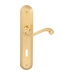 Дверная ручка на планке Melodia 225/235 'Cagliari', полированная латунь (key)