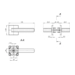 Дверная ручка на квадратной розетке Fuaro (Фуаро) 'NEO' SL, схема