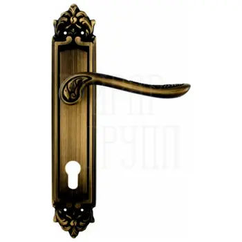 Дверная ручка на планке Melodia 285/229 'Daisy' затемненная бронза (cyl)