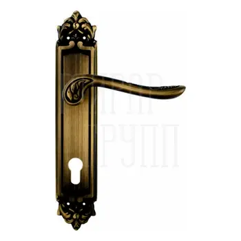 Дверная ручка на планке Melodia 285/229 'Daisy' затемненная бронза (cyl)